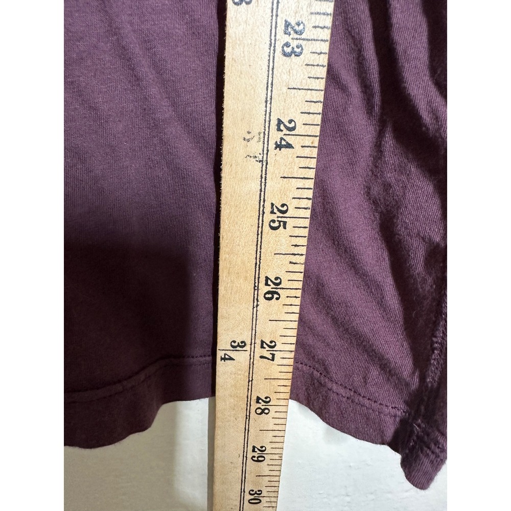 Daftbird T-Shirt Womens Medium Purple Deep V-Neck Short Sleeve Slim Fit Cotton - Picture 5 of 7